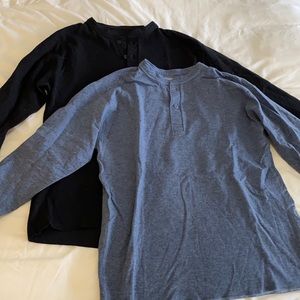 L.L bean Men's Two-Layer River Driver's Shirt Traditional Fit Henley TWO PACK